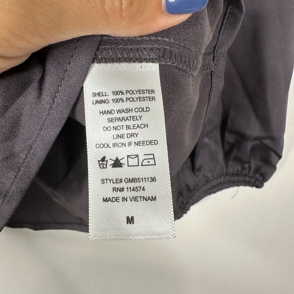 2/$30 Pleione Gathered Waist Center Twist Blouse Gray Medium #A0209 TRB2 - Picture 6 of 7